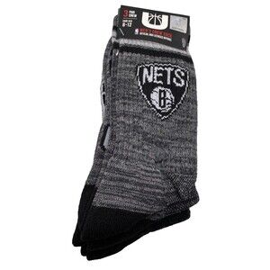 NEW Men’s Brooklyn Nets Crew Socks Size 6-12 Icerbrand 3 Pairs Variation 2